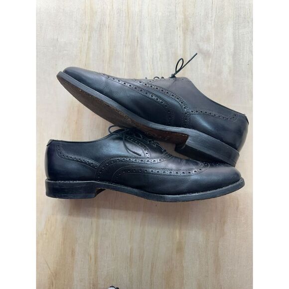 ALLEN EDMONDS CHESTER BLACK LEATHER WINGTIP OXFORDS DRESS SHOES US MENS SZ 10D - Picture 6 of 8